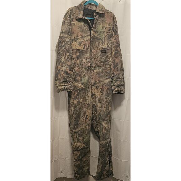 Vintage Men's Liberty Camo Quilted Insulated Coveralls L (38-40)x 32 Hunting - Picture 1 of 13
